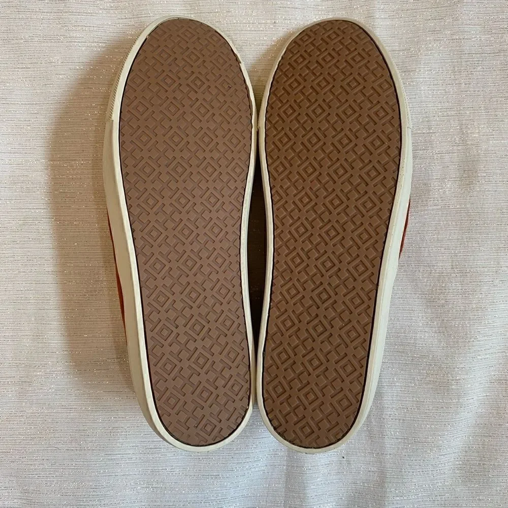 Tory Burch Slip On Sneakers Red Ochre Women Size 10